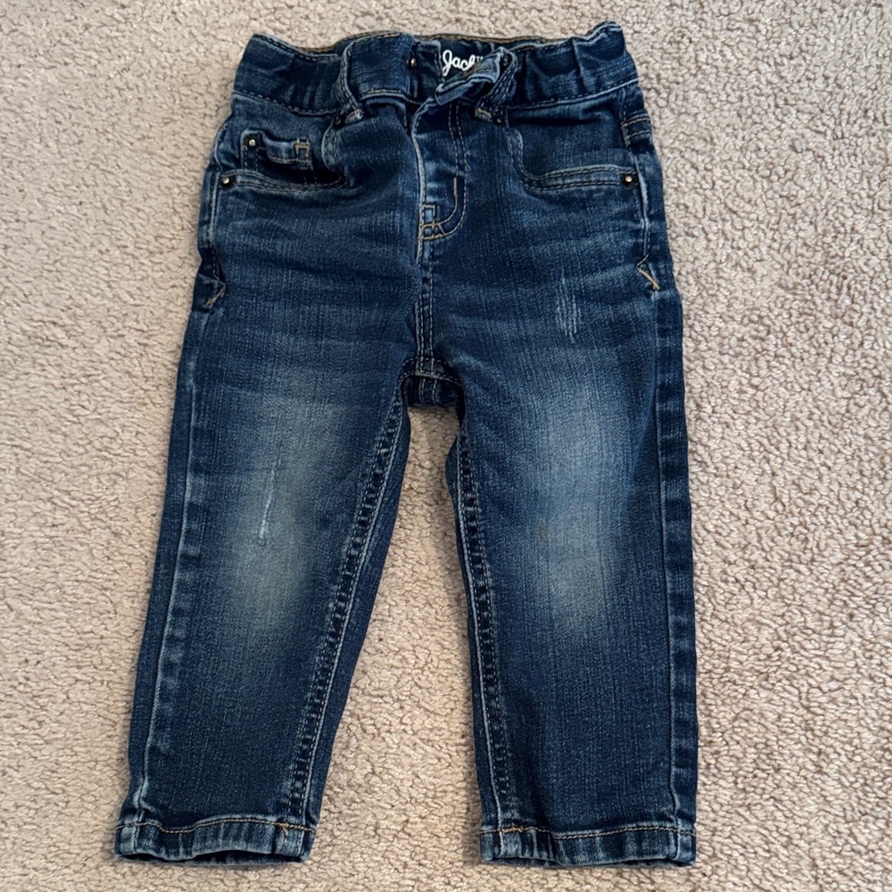Cat & Jack Toddler Boys' Stretch Straight Fit Jeans - blue size 18M